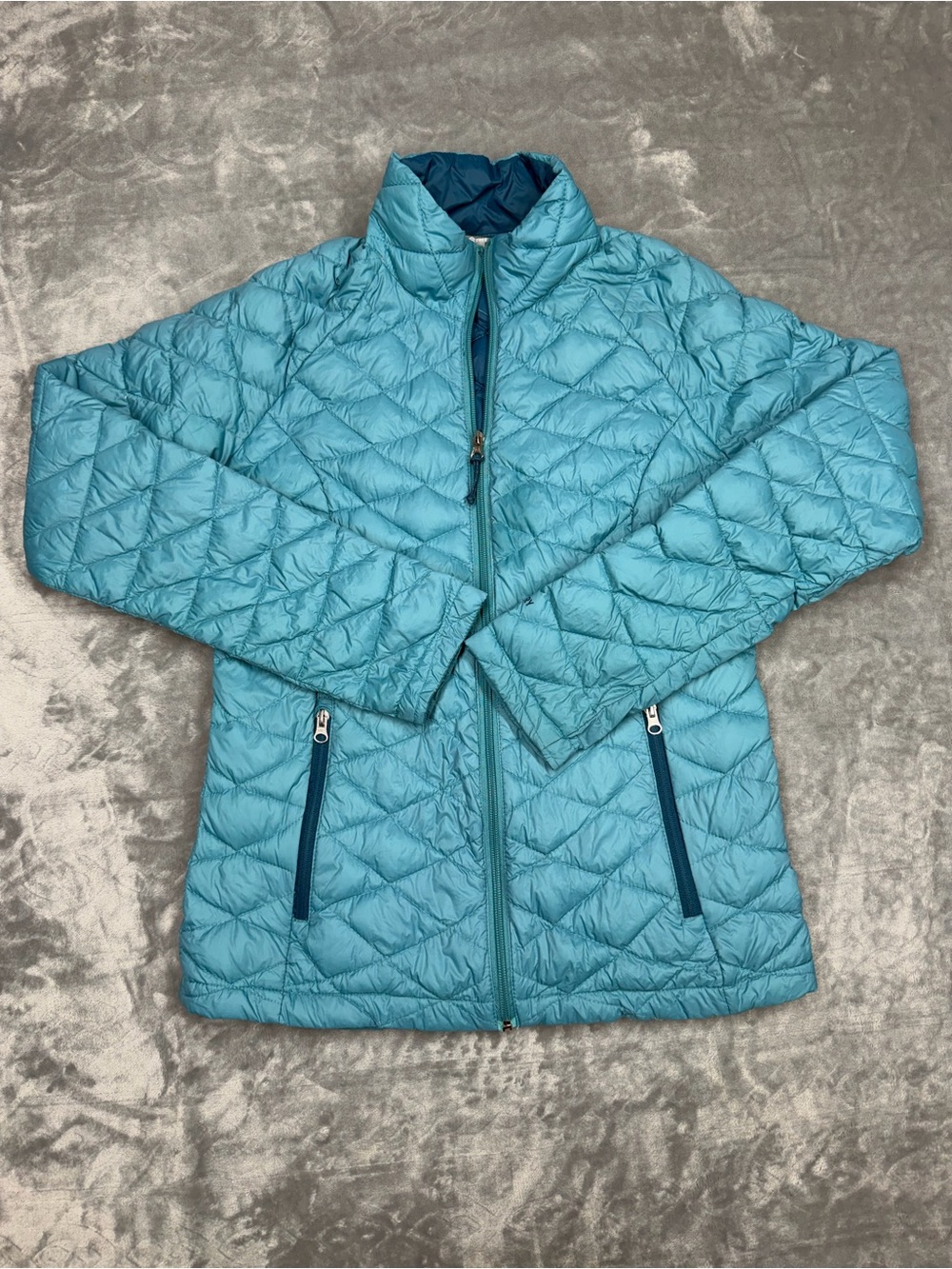 Free Country Women's Quilted Puffer Jacket in Light Teal